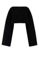Jil Sander Black Wool Blend Cape