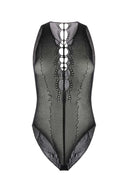Saint Laurent Black Mesh Bodysuit