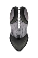 Saint Laurent Black Mesh Bodysuit