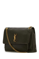 Bolso Niki grande de cuero verde oscuro de Saint Laurent