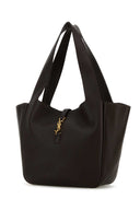 Saint Laurent Brown Leather Le 5 ã  7 Bea Shopping Bag