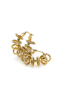 Amina Muaddi Gold Metal Multiring Earrings