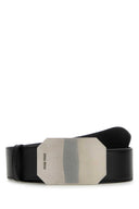 MIU Miu Black Leather Belt