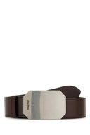 Cintura in pelle marrone miu miu
