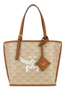 Mcm Printed Canvas Mini Himmel Shopping Bag