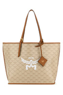 Mcm Printed Canvas Himmel Shopping Bag