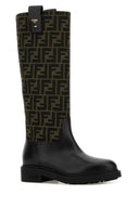 Fendi Embroidered Jacquard Filo Boots