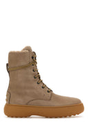 Tod 's Dove Grey Leder -Knöchelstiefel