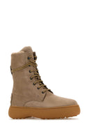 Tod 's Dove Grey Leder -Knöchelstiefel