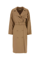 Michael By Michael Kors Camel Polyester Blend Trench Coat