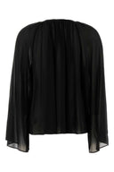 Michael By Michael Kors Black Georgette Blouse