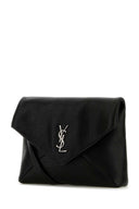 Saint Laurent Cassandra Clutch i svart skinn