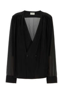 Saint Laurent Black Crepe Shirt