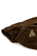 Guantes de gamuza de Prada Brown