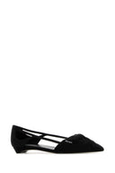 Prada Black Satin Ballerinas