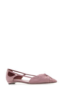 Prada Pink Satin Ballerinas