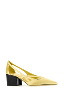 Prada Pastel Yellow Satin Pumps