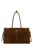 Prada Brown Suede Shoulder Bag