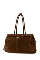 Prada Brown Suede Shoulder Bag