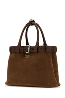 Sac à main moyen de boucle prada brun prada