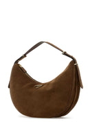 Prada Brown Suede Big Arquã¨ Handbag