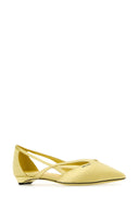 Prada Pastel Yellow Satin Ballerinas