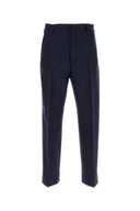 Zegna Navy Blue Wool Pant