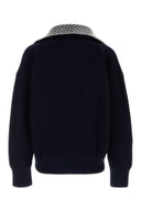 Gucci Navy Blue Stretch Cotton Blend Polo camisa