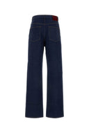 Jeans de pierna ancha de mezclilla azul gucci