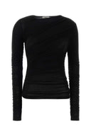 Schwarzes Tania-Oberteil aus Stretch-Lyocell von Agolde