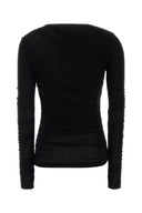 Schwarzes Tania-Oberteil aus Stretch-Lyocell von Agolde