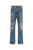 Jeans de pierna ancha de mezclilla de Dolce & Gabbana