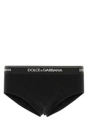 Dolce & Gabbana Black Stretch Cotton korte set