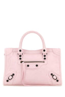 Balenciaga de cuero rosa claro pequeño LE City mano