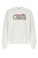 Sweat-shirt en coton blanc casablanca