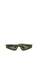 Occhiali da sole Gucci in acetato verde militare