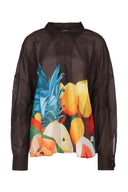 Donde Esteban Salpicon Long Sleeve Silk Shirt