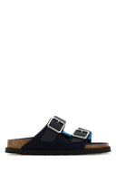 Birkenstock 1774 Navy Blue Suede And Pvc Eternal Sunshine Arizona Slippers