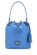 Prada Cerulean Blue Nylon Bucket Bag