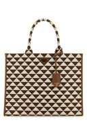 Prada Embroidered Fabric Large Symbole Shopping Bag