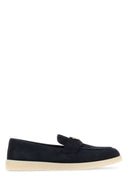 Prada Blue Suede Loafers