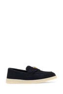 Prada Blue Suede Loafers