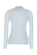 Prada Pastel Light Blue Cashmere Blend Polo Shirt
