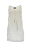 Prada Ivory Cotton Blend Mini abito