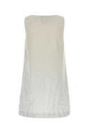 Prada Ivory Cotton Blend Mini abito