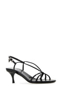 Prada Black Leather Sandals