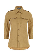 Prada Camel Stretch Poplin Shirt