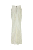 Gonna del canale in denim intero di Studios White Stretch