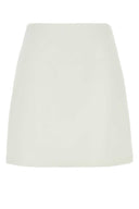 Falda de mezcla de viscosa blanca de ermanno scervino