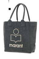 Isabel Marant Melange Dark Grey Cotton Small Yenky Shopping Bag
